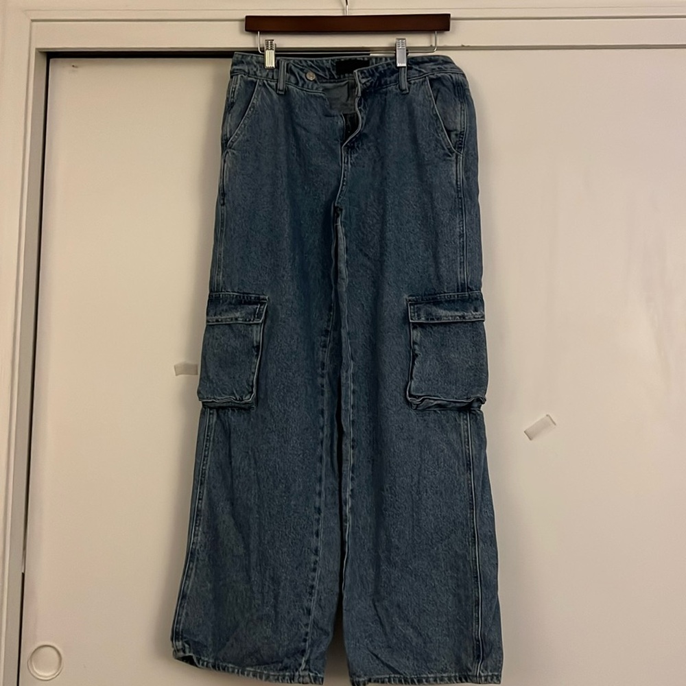Kendall +Kylie Low Rise Baggy Jeans